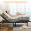 Lit réglable avec matelas en mousse viscoélastique Alwyn Home Sale - télécommande sans fil et fonction de massage-745247329