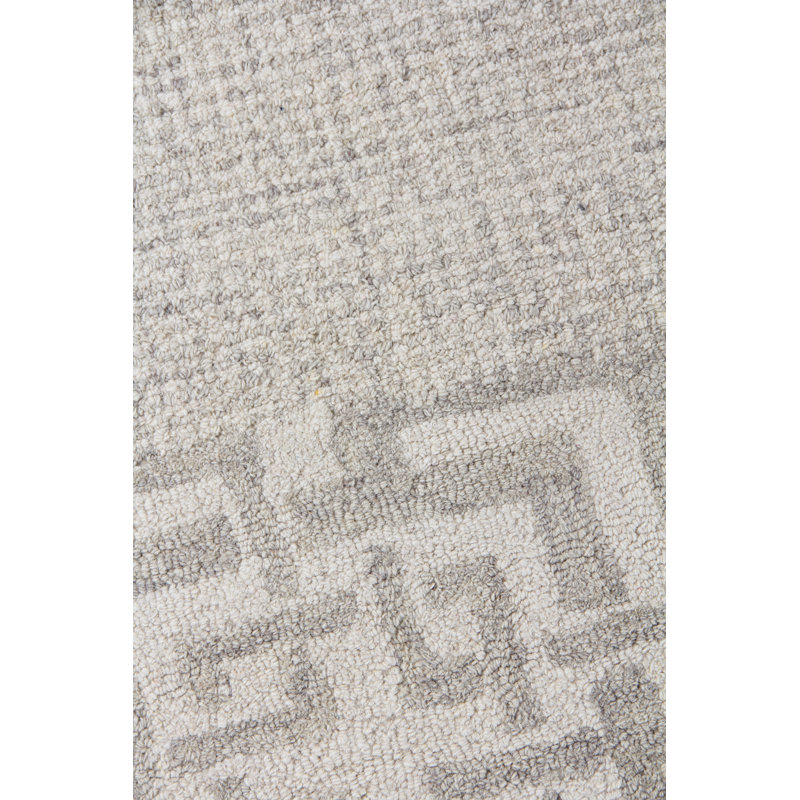 Caprice Wool Oriental Area Rug in Aqua, Silver/Ivory, Rectangle 9' x 12'