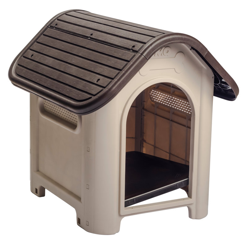 Dog House for Small/Medium Breeds, Espresso/Beige