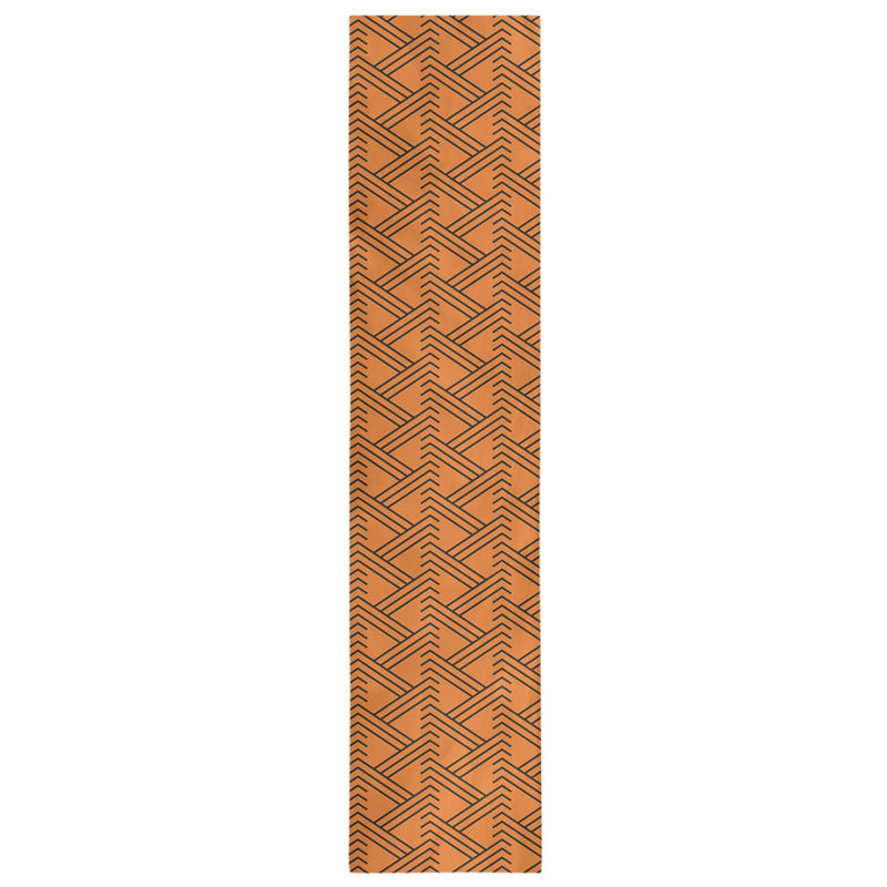 Chemin de table fêtest hol, L 90 po x l 16 po, Orange / Noir, Polyester