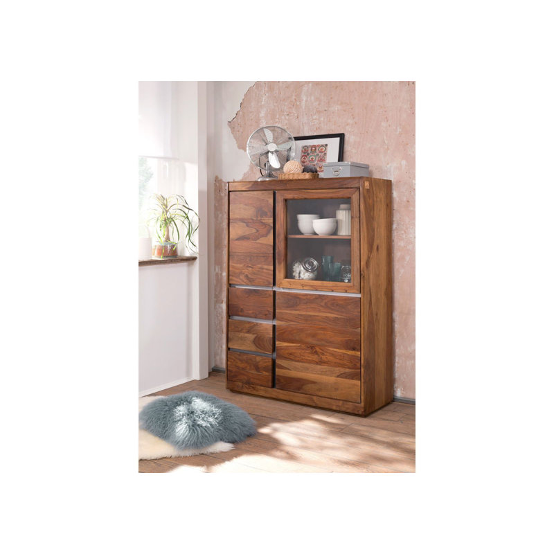 Sydney 102cm Solid Wood Sideboard, Smoked oak