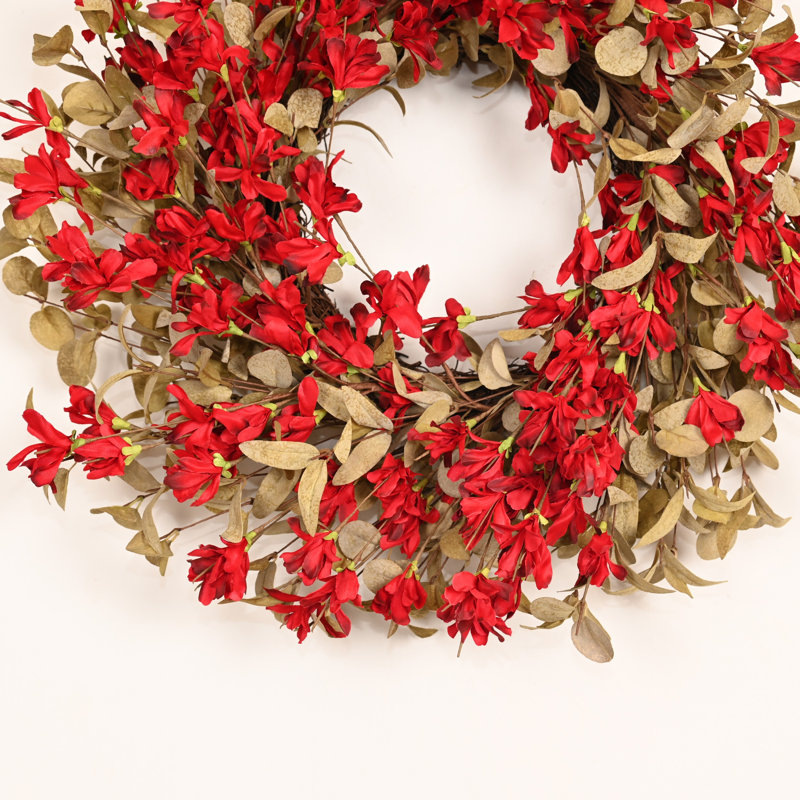 Couronne florale artificielle 24 po Forsythia