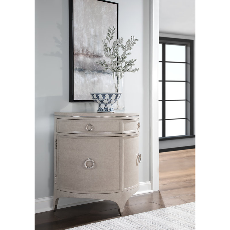 Commode demi-lune en lin Signature Designs Zeitgeist