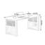 Bureau d'écriture rectangulaire en bois de pin brun durable-395073610