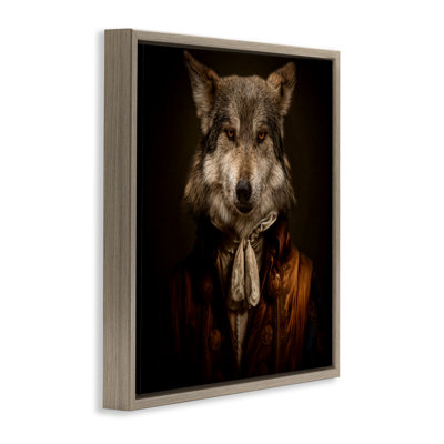 Wolf Of High Society Floating Frame, design by Kelley Parker
