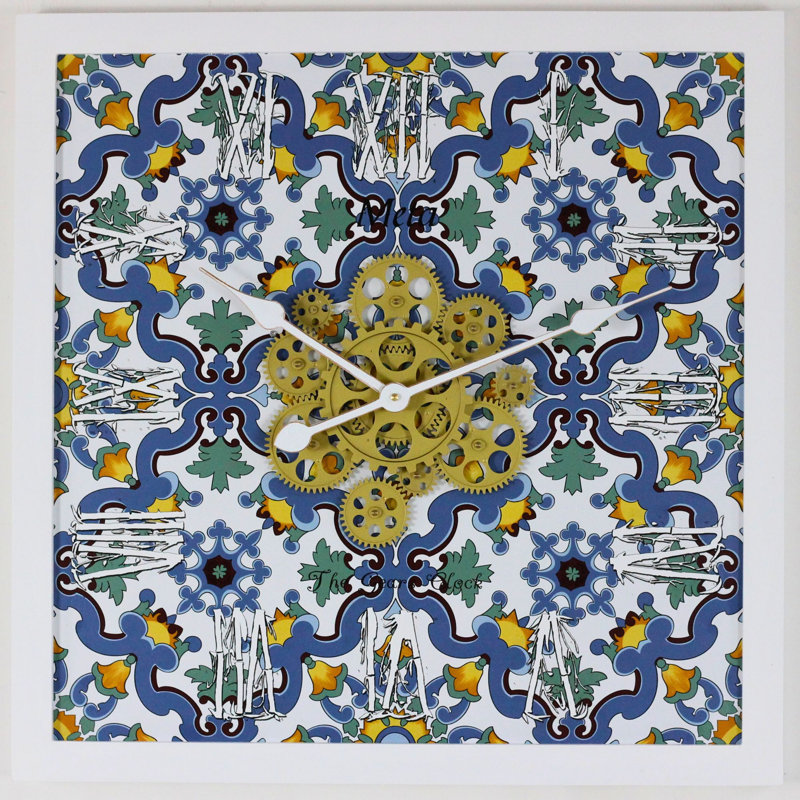 Solid Wood Wall Clock, Grey