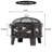 Branyah Round Iron Fire Pit with Lid