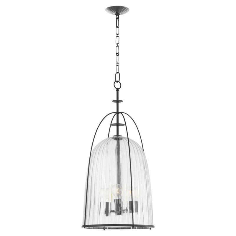 3LT GLASS PENDANT, 31" H x 15.50" W