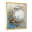 Couronne de fleurs bleue et dorée - salon d'art mural-97202389-97202394