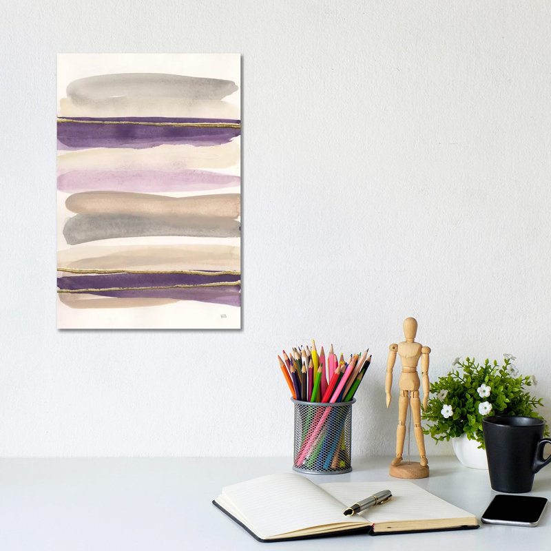 Gilded Amethyst I Crop by Chris Paschke - Wrapped Canvas Painting, 20.32 cm H x 30.48 cm W