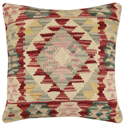 100% Wool Throw Square Pillow Cover & Insert