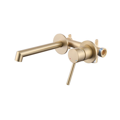 7.01" Wall-Mounted Single Handle Bathroom Sink Faucet