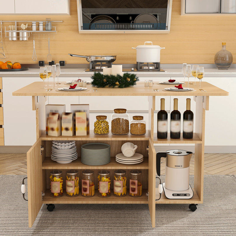 Table de salle à manger pliante multifonctionnelle extensible avec roulettes, table de salle à manger pliable mobile avec 2 abattants et espace de rangement, table rectangulaire pliable peu encombrante pour petits espaces, brun (l 11,81 po x l 27,65 po)