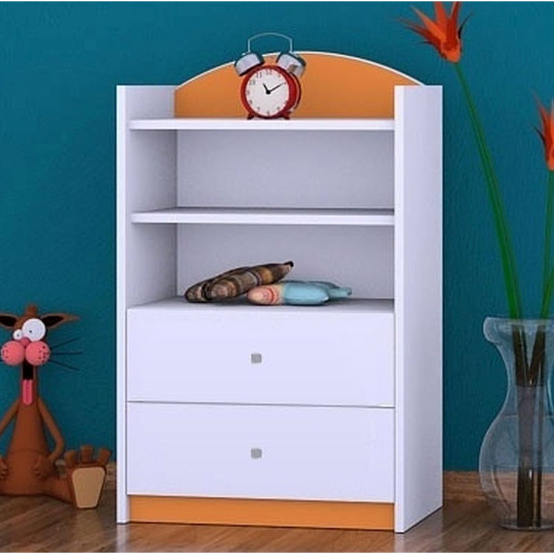 Hallie 96cm H Kids Cube, Orange, 92cm H x 60cm W x 34cm D