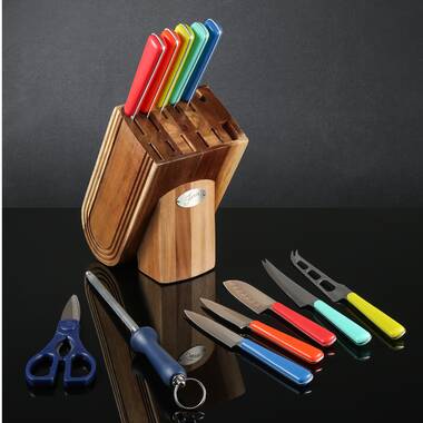 Fiesta 8pc Kitchen Knife Set Chef Bread Paring Utility Knives Rainbow  Fiestaware