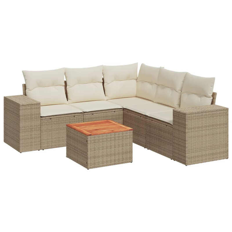 Ensemble de canapé de jardin Vidaxl beige, blanc crème