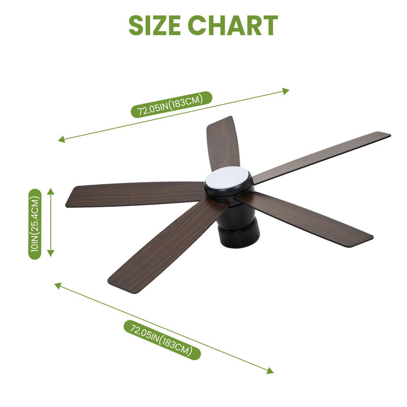 Ceiling Fan, Black, Brown
