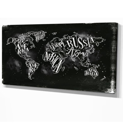 Carte du monde - impression sur toile