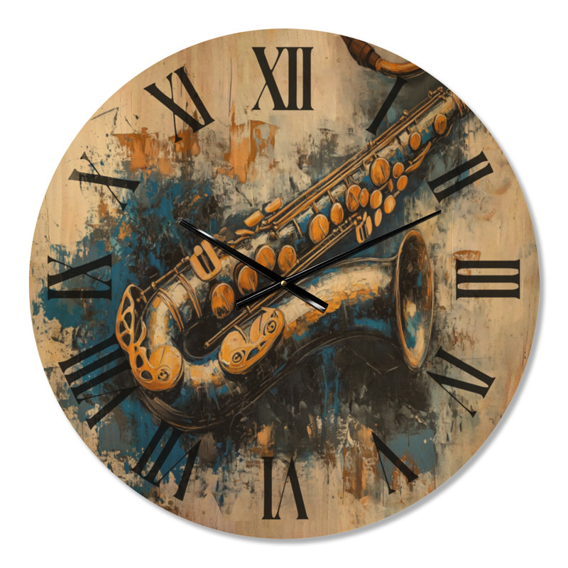 Solid Wood Wall Clock, Médium