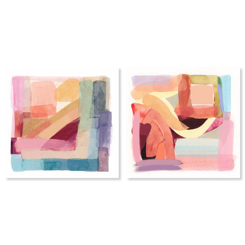«Abstract Tone», ensemble de 2 impressions, Toile tendue, H 20 po x l 20 po