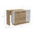 Chesterfield 2-Shelf 1-Drawer 3-Division Kitchen Island White-511489560