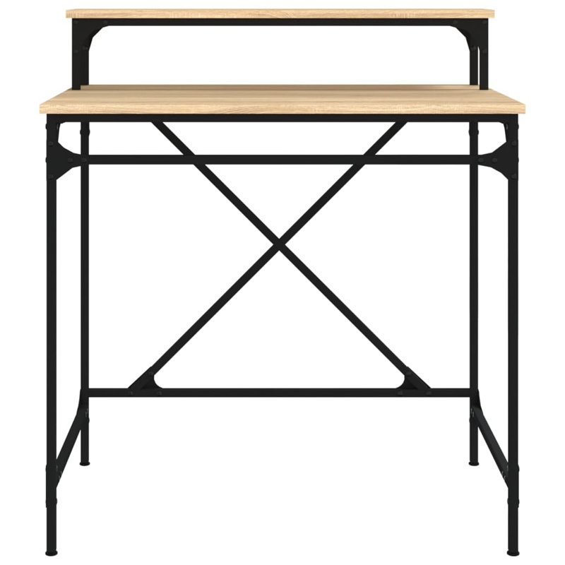 Annemore Metal Base Computer Desk, Sonoma Oak