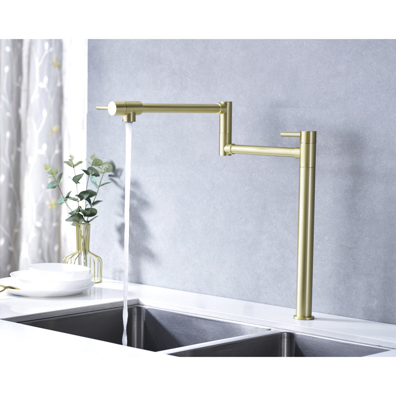 Extension de robinet de remplissage de pot d'or - fabrication en laiton, alimentation en eau adéquate, réduction de l'eau, corrosion, fluidité, rouille, mouvement goutte à goutte avec bras, alimentation, éclaboussure