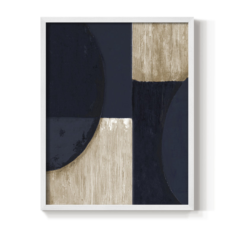 Reproduction encadrée marine reflets - bois massif, H 14 po x l 11 po, Blanc