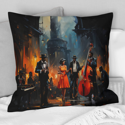 «Music In Harlems III - Art africain-américain», coussin imprimé