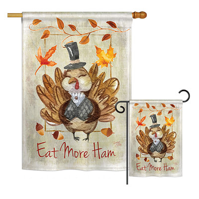 Double Sided Polyester Thanksgiving Flag Set