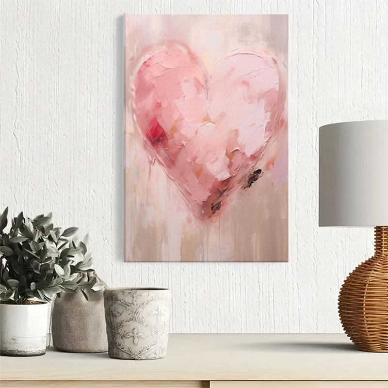 Affiche d'art mural sur toile encadrée de la Saint-Valentin de 1pc