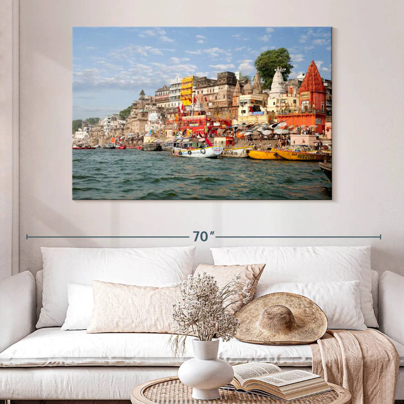 Ghats of Varanasi, H 34 po x l 51 po