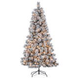 Lighted Artificial Pine Christmas Tree
