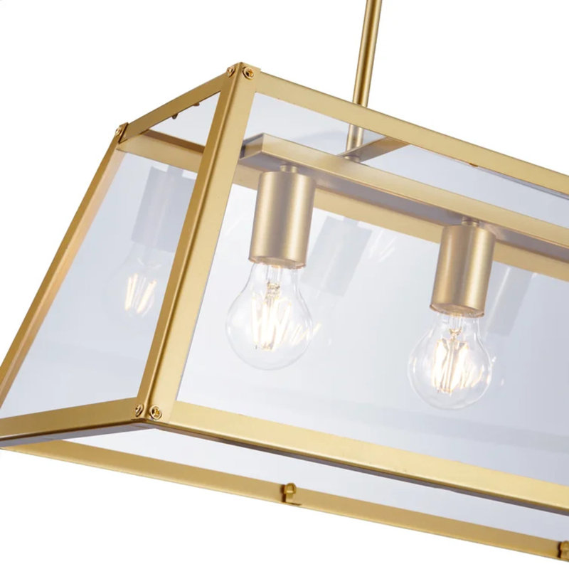 Luminaire suspendu rectangulaire à 4 lumières Kariyah
