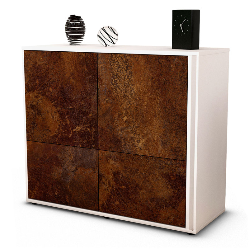 Potrero 92cm Sideboard, White/Red