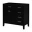 Base d'armoire de salle de bain de 36 po seulement. Moderne noir avec tiroirs. Fabrication en bois massif. Rangement pour l'eau. Meuble et meuble requis pour l'assemblage. Mobilier imperméable.