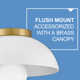 Kebo Single Light Metal Flush Mount