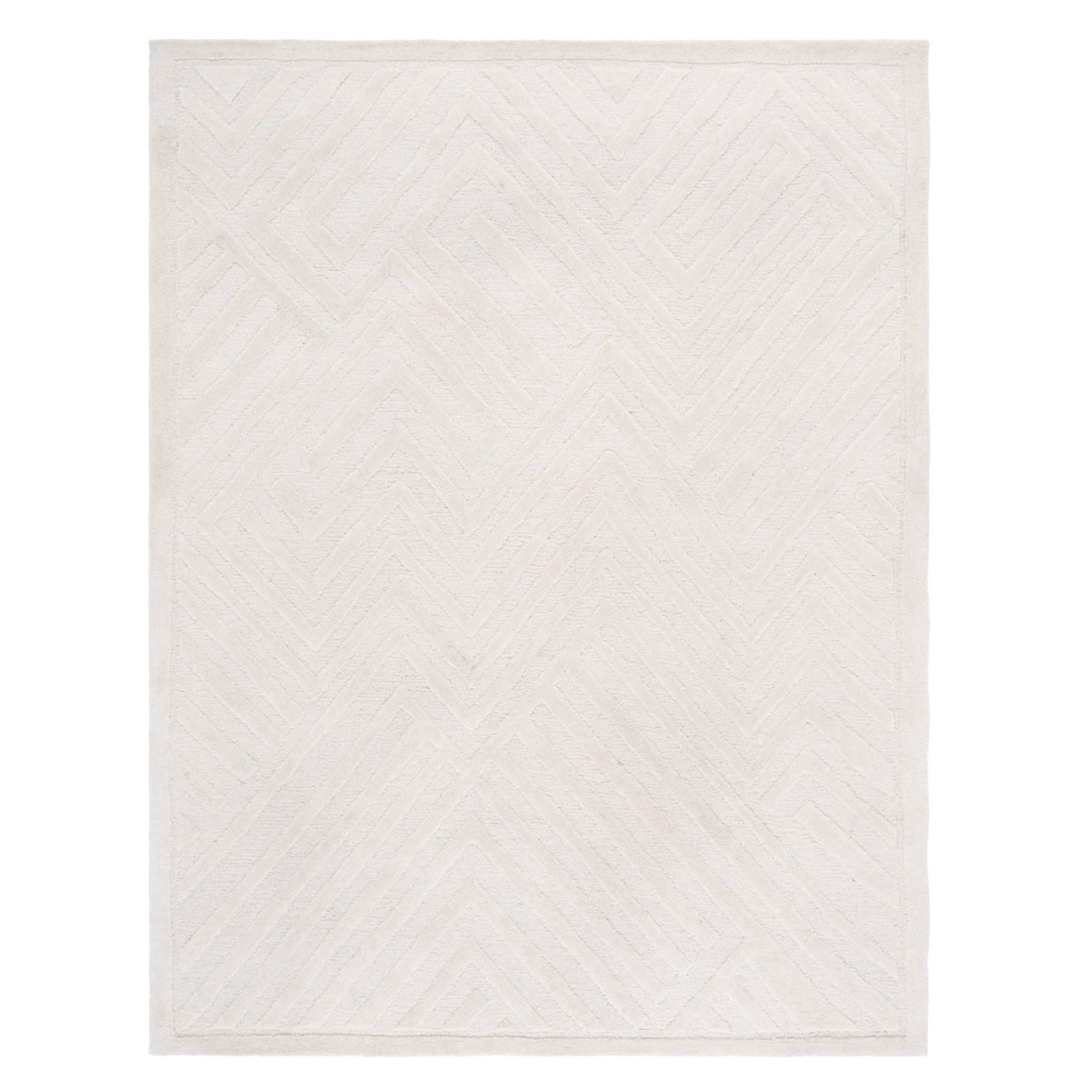 Ginna Hand-Tufted Wool Geometric Rug, Rectangle 8' x 10'