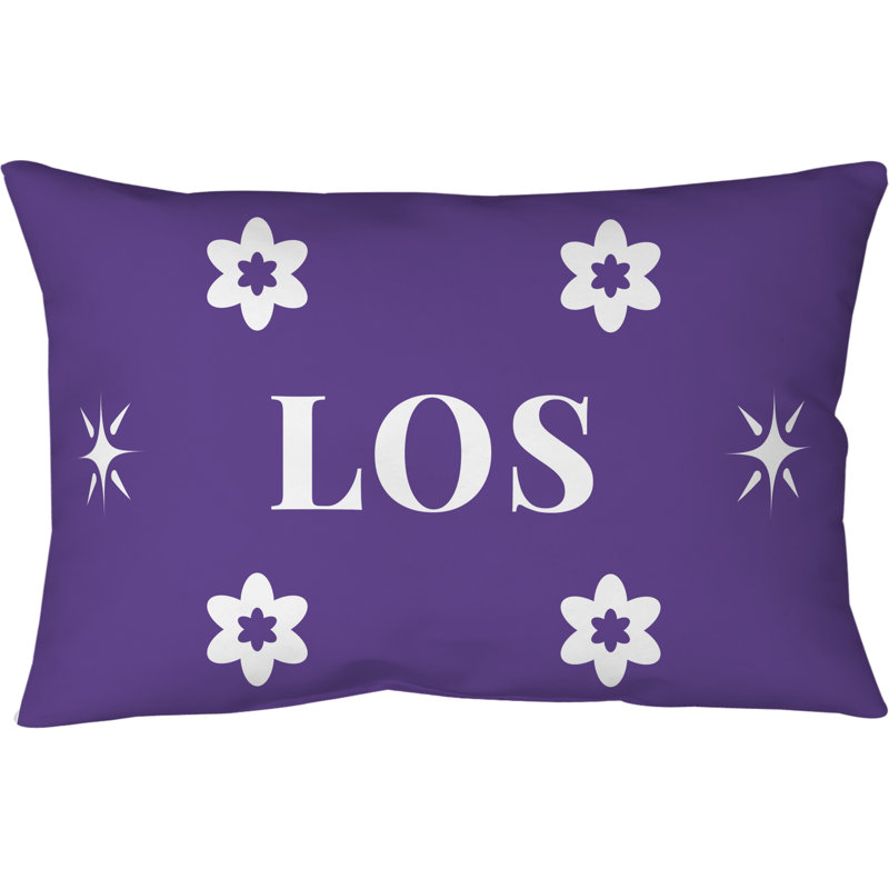 Coussin en faux suède LA 20 po x 14 po, Mauve et blanc, couleurs du basketball de Los Ange