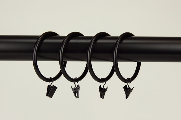 Benham Steel Curtain Rings, Black