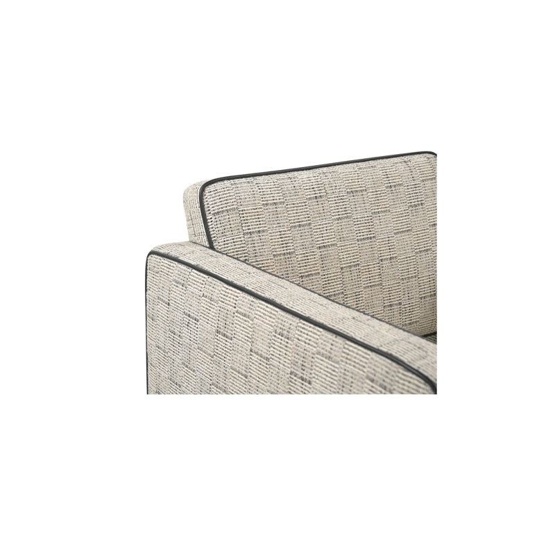 Harris Accent Chair Black And Beige Weave, Black And Beige Weave