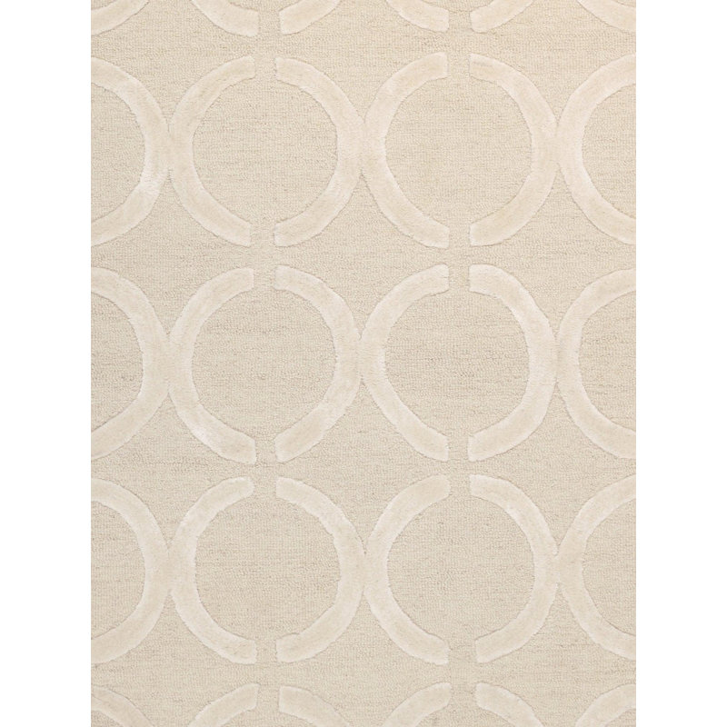 Geometric Area Rug in Ivory