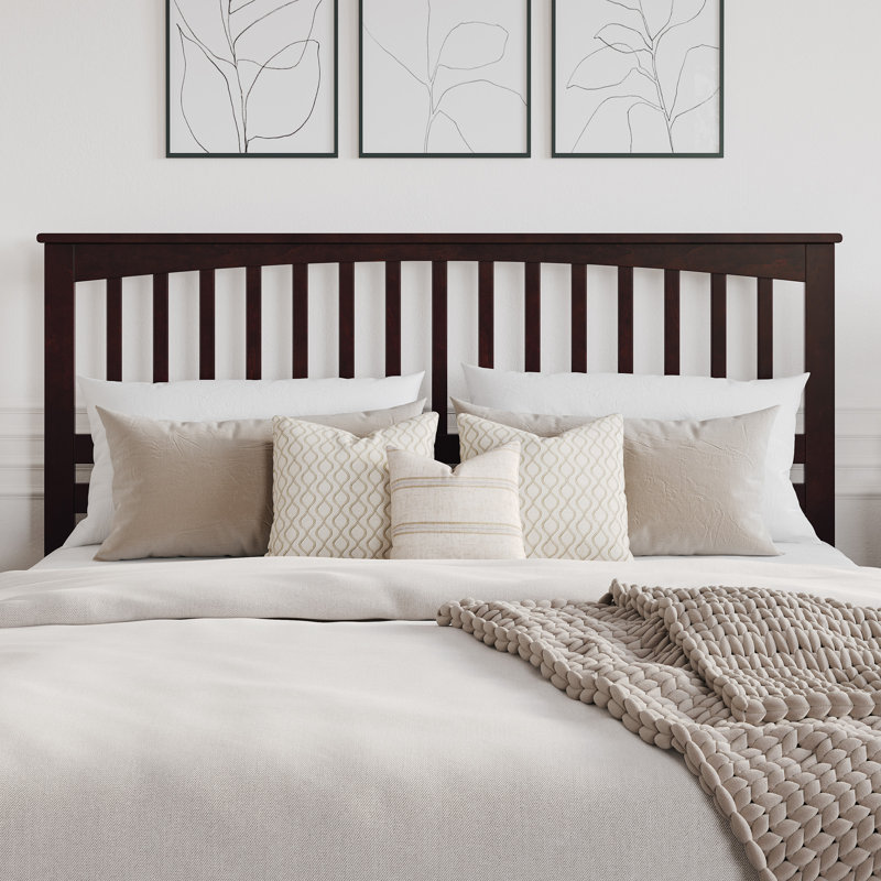 Huntsville Solid Wood Slat Headboard, Espresso, King