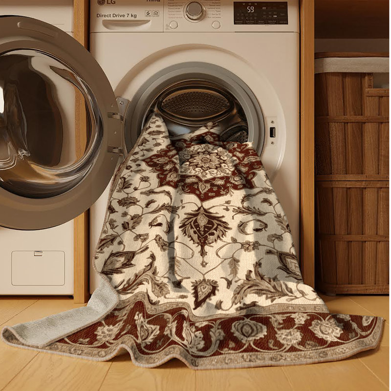 Tapis brun lavable à la machine, Tapis de couloir 2 pi x 5 pi