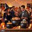 PMU Halloween Cauldron - Ensemble de porte-bonbons en plastique pour enfants - Articles de fête d'Halloween - ensemble de 3 pièces - 16 po 20115, 12 po 55120, 8 po 55280 (NH)