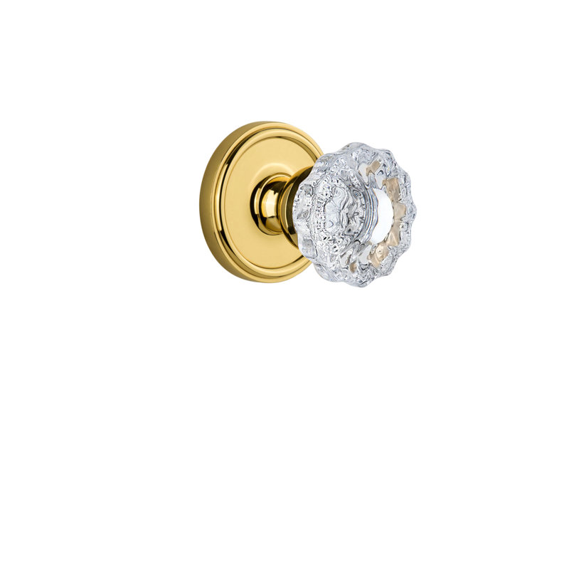Figurine de porte simple en cristal Grandeur Georgetown, Laiton intemporel