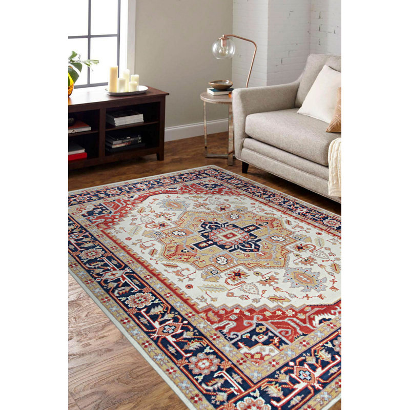 Hand Knotted Wool Geometric Area Rug, 10' x 14'