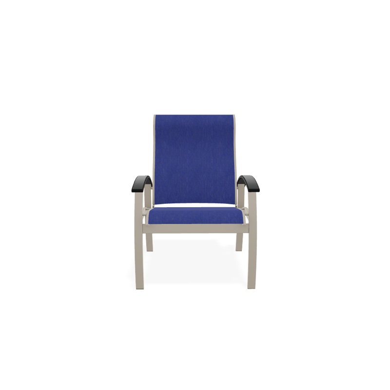 Chaise de patio Askar, Atlantis bleu royal Sunbrella®, Désert texturé, Graphite classique