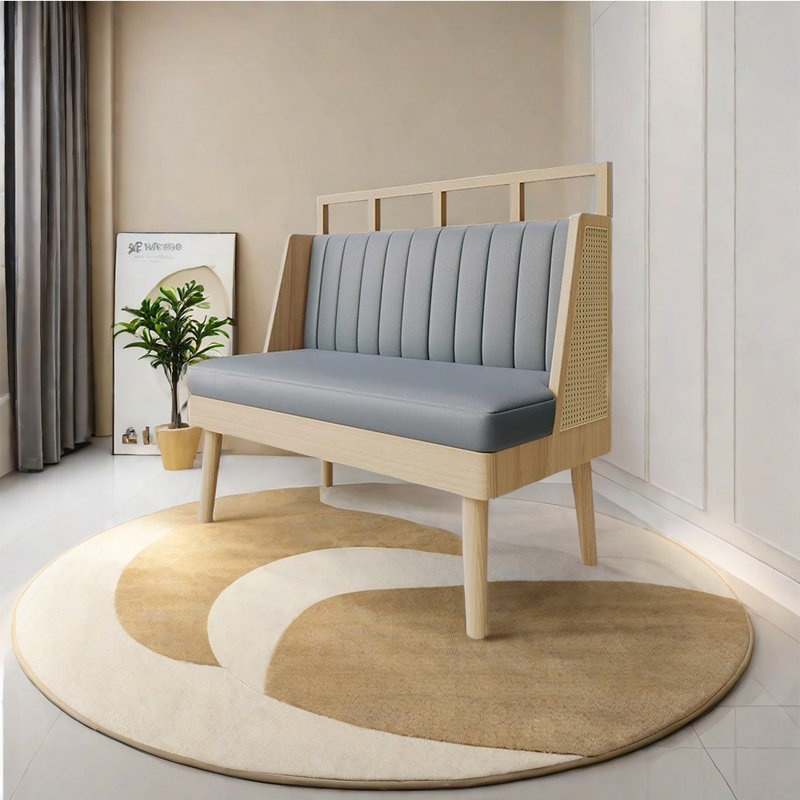 Banc rembourré en similicuir Fashion Light Luxury