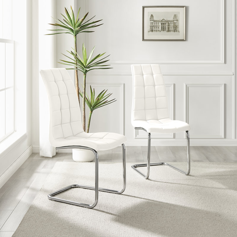 Chaises de salle à manger Eubanks, Blanc